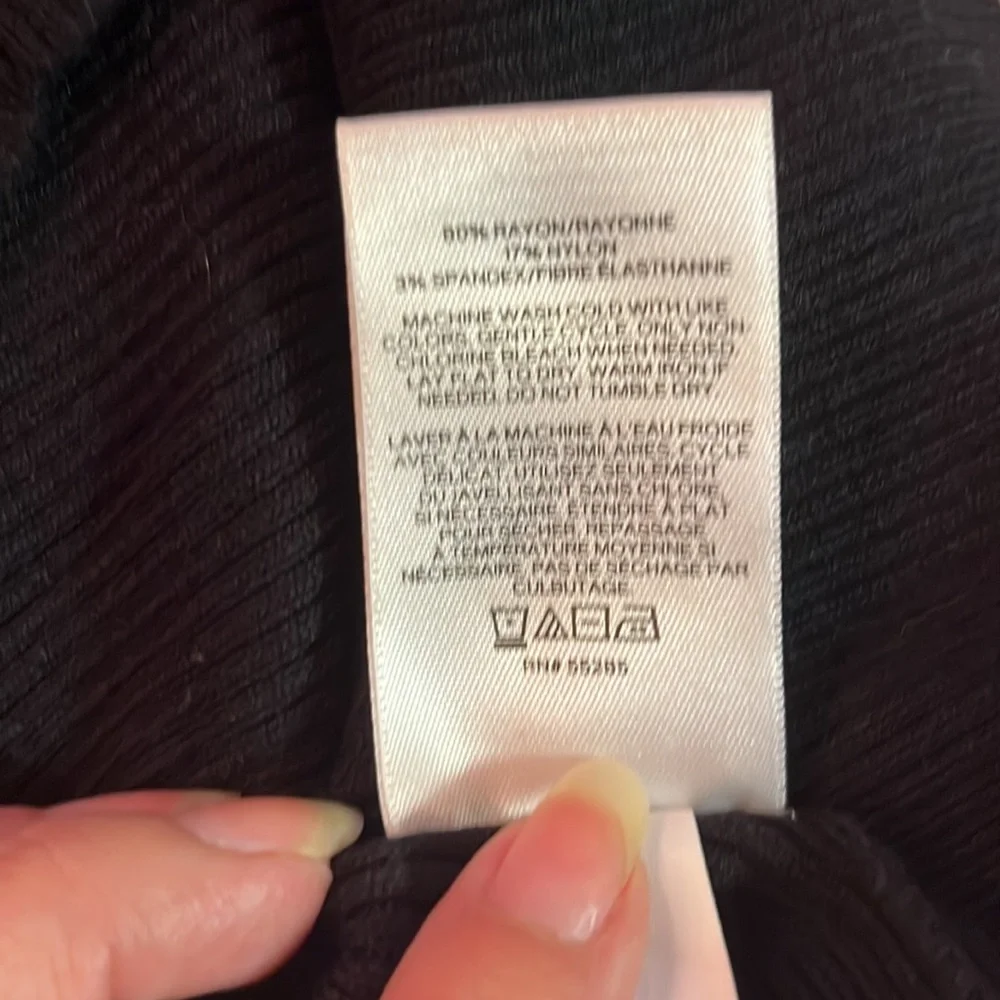 Express Black Off the Shoulder Ribbed Knit Top, Women’s Size Small Petite. - Picture 7 of 7